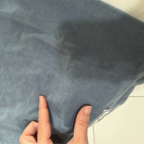 The Giving Movement Oversized  High Neck blue T-shirt Unisex Size S Cropped - Picture 8 of 11